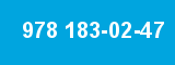 978 183-02-47 978 183-02-47